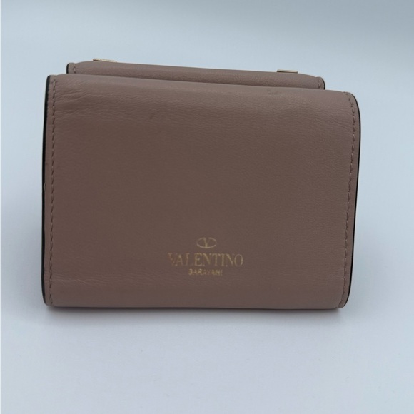 Valentino Taupe Wallet with Gold Studs - Picture 10 of 10